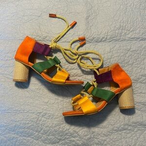 Color block heels